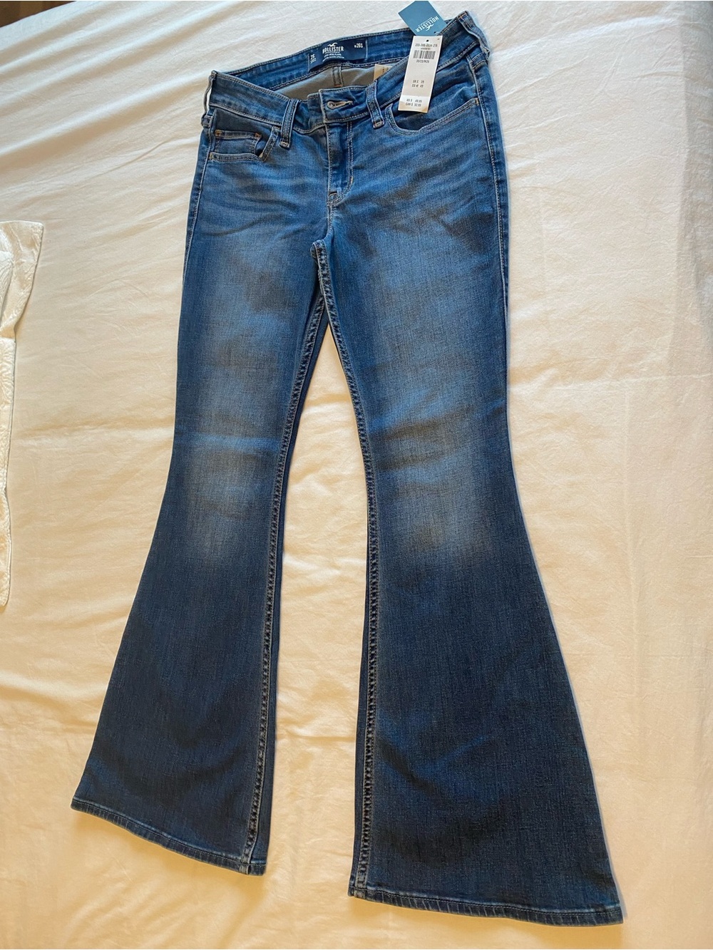 Hollister Women's Dark Blue Flare Jeans